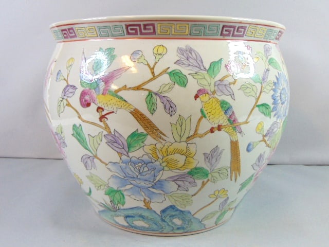 Decorative Chinese Porcelain Planter Fish Pot (1 of 7)