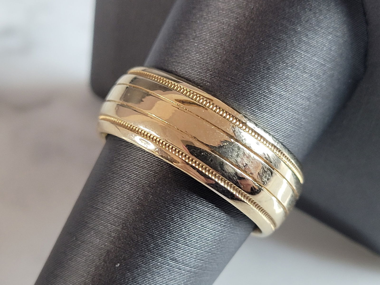14k camelot 2024 mens wedding band