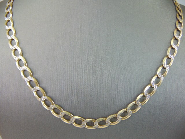 Mens Vintage 10K Gold Italian Chain Link Necklace (1 of 5)