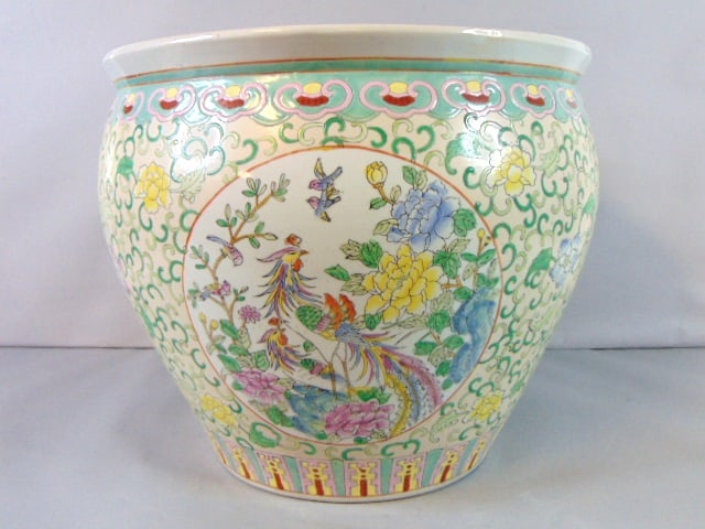 Decorative Chinese Porcelain Planter Fish Pot (1 of 8)