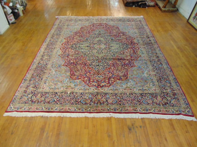 Vintage Estate Semi-Antique Handmade Kashan  Rug (1 of 7)
