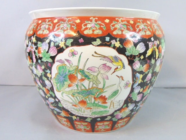 Decorative Chinese Porcelain Planter Fish Pot (1 of 7)