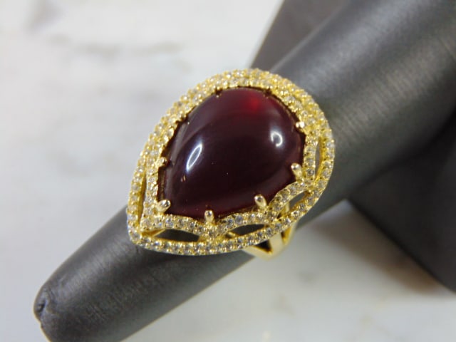 Womens Sterling Silver Gold Tone Fashion Ring (1 of 4)