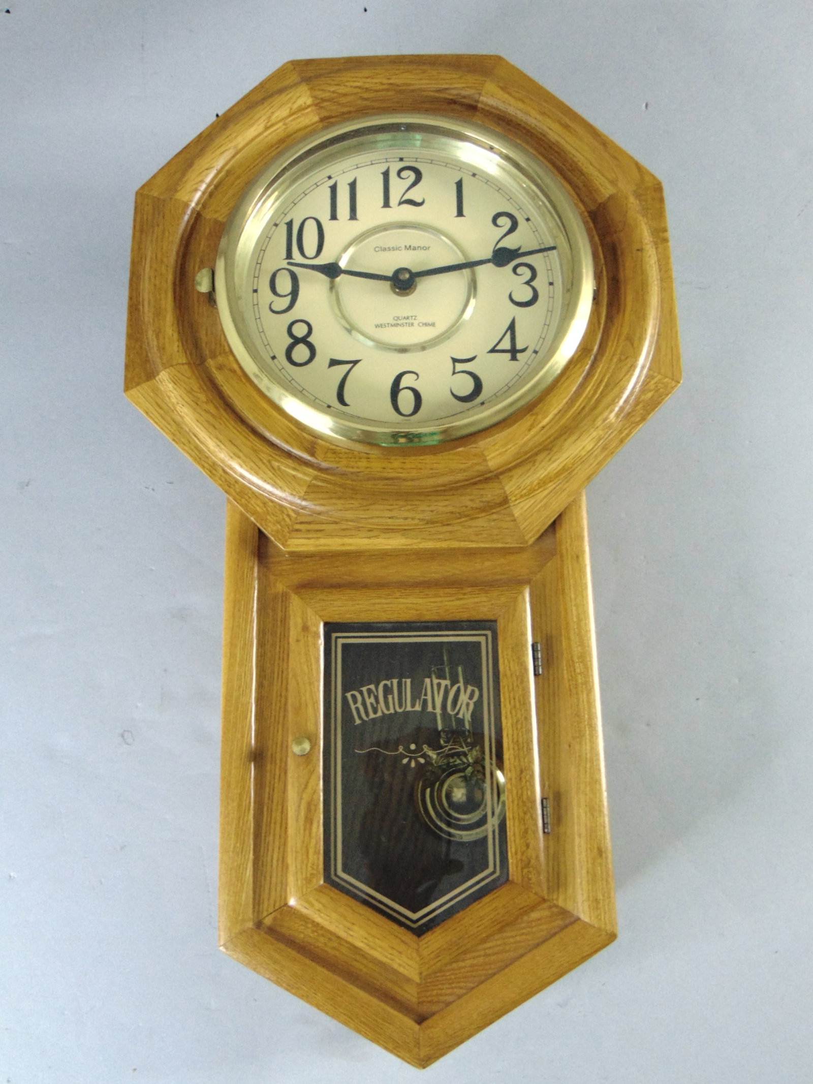Vintage Decorative Regulator Classic Manor Quartz Wall Clock (1 of 6)