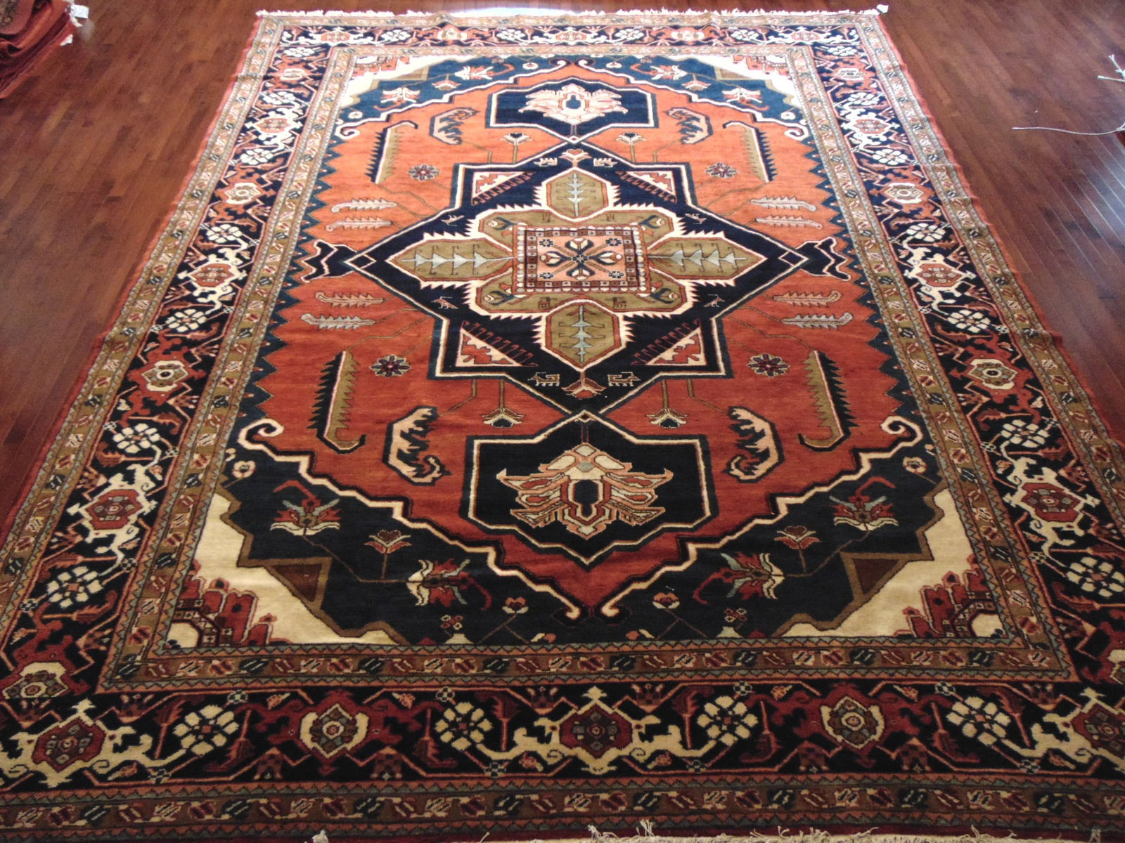 Vintage Estate Semi-Antique Handmade Middle Eastern Heriz Rug (1 of 8)