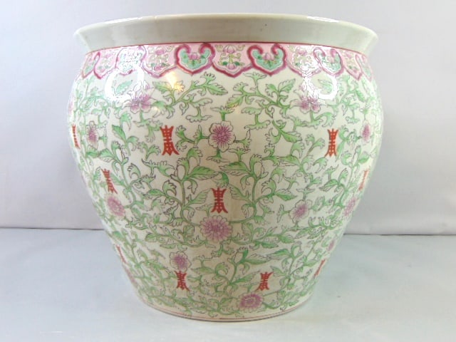 Decorative Chinese Porcelain Planter Fish Pot (1 of 8)