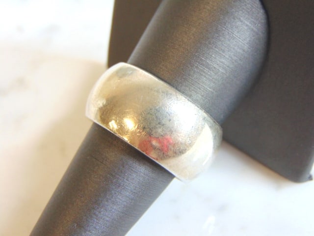 Mens Vintage Estate Sterling Silver Cigar Band Ring (1 of 3)