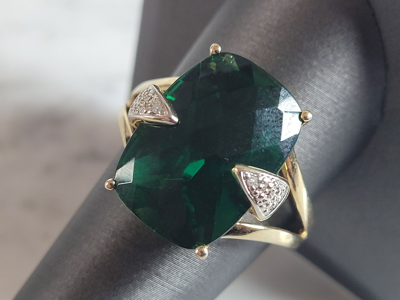 Womens Vintage Estate Sterling Silver Gold Tone Ring (1 of 5)