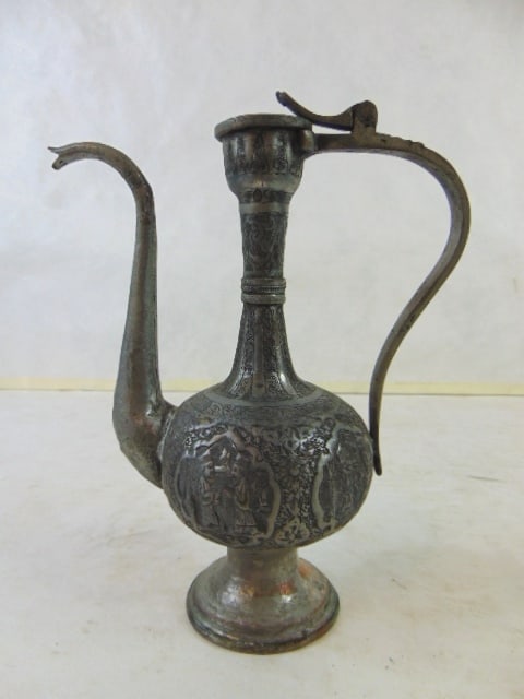 Small Decorative Antique Middle Eastern Copper Tea Pot (1 of 6)