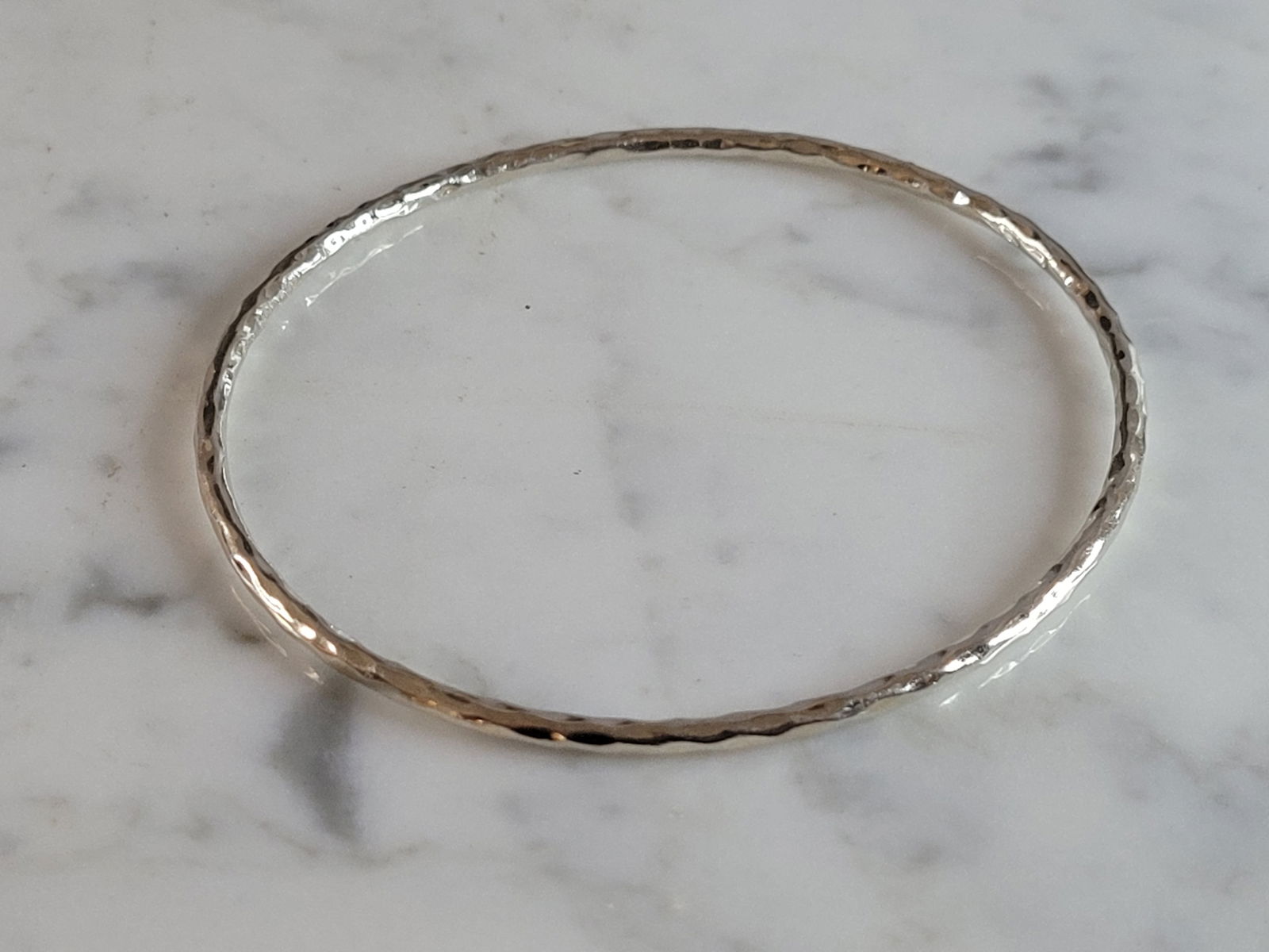 Womens Vintage Sterling Silver Ippolita Hammered Modernist Bracelet (1 of 2)