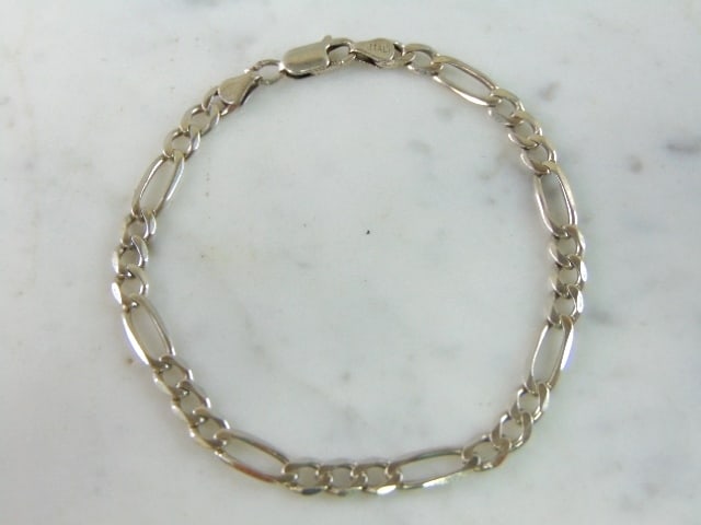 Womens Sterling Silver Italian Chain Link Bracelet (1 of 3)