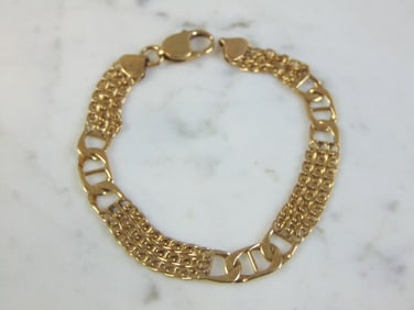 Womens Vintage Estate 14K Yellow Gold Bracelet