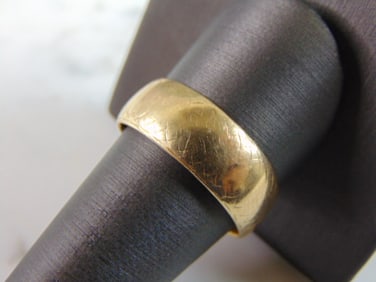 Mens Vintage Estate 14K Yellow Gold Band Wedding Ring