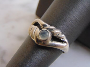 Womens Vintage Estate Sterling Silver Modernist Ring