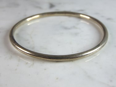 Womens Vintage Estate Sterling Silver Modernist Bangle Bracelet