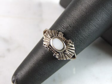 Womens Vintage Estate Sterling Silver Modernist Ring