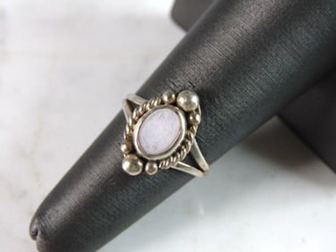 Womens Vintage Estate Sterling Silver Modernist Ring