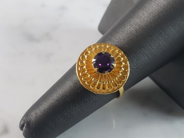 Womens Vintage Estate 21K Yellow Gold Ring