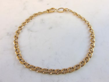 Vintage Estate 14K Yellow Gold Chain Bracelet