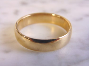 Vintage Estate 10K Yellow Gold Band Wedding Ring