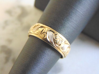Vintage Estate 14K Yellow Gold Band Wedding Ring