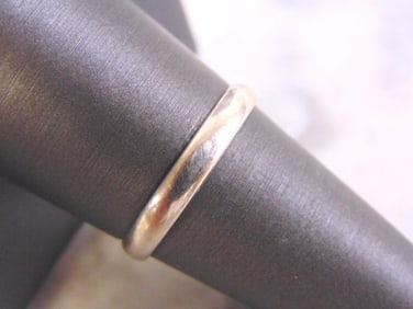 Vintage Estate 10K White Gold Band Wedding Ring