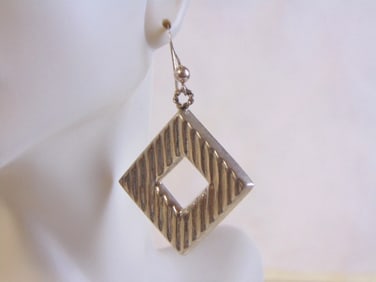 Womens Vintage Estate Sterling Silver Earrings