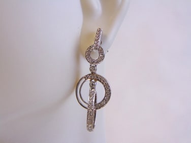 Womens Vintage Estate Sterling Silver Earrings