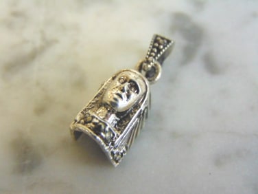 Sterling Silver Native American Chief Head Pendant