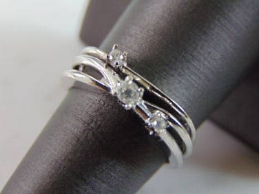 Womens Estate 14K White Gold Diamond Ring