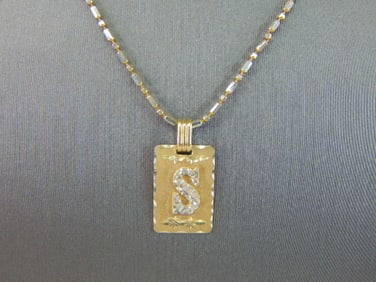 Womens Vintage Estate 14K Gold Necklace S Pendant