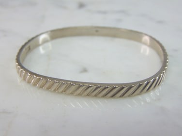Womens Vintage Sterling Silver Modernist Bracelet