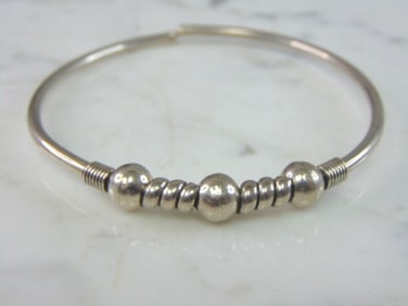 Womens Vintage Estate Sterling Silver Cuff Bracelet
