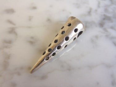 Womens Vintage Estate Sterling Silver Modernist Pendant