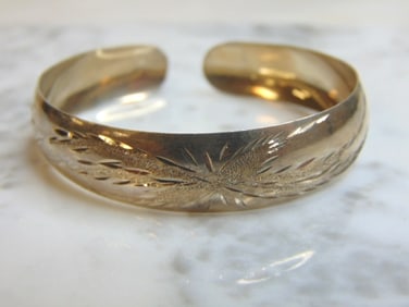 Womens Vintage Estate Sterling Silver Cuff Bracelet