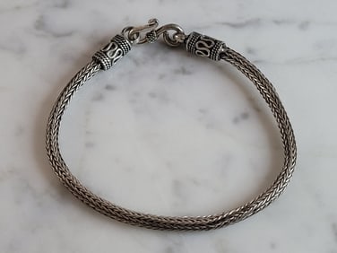 Womens Vintage Estate Sterling Silver Modernist Bracelet