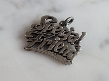Womens Vintage Estate Sterling Silver James Avery Special Friend Charm
