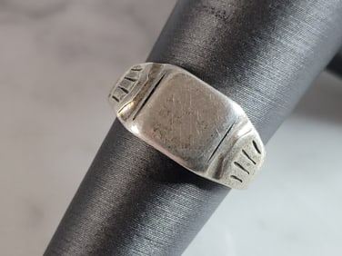 Womens Vintage Estate Sterling Silver Modernist Ring