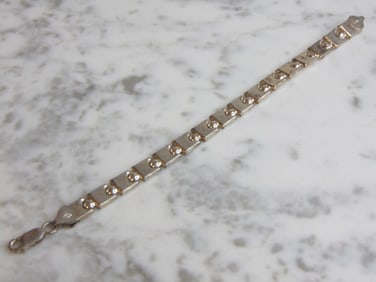 Womens Vintage Estate Sterling Silver Link Bracelet