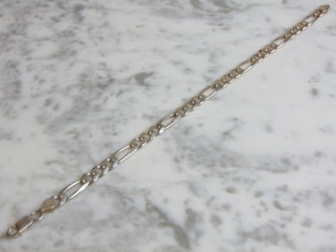 Womens Sterling Silver Italian Chain Link Bracelet