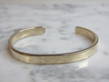 Womens Vintage Estate Sterling Silver Cuff Bracelet