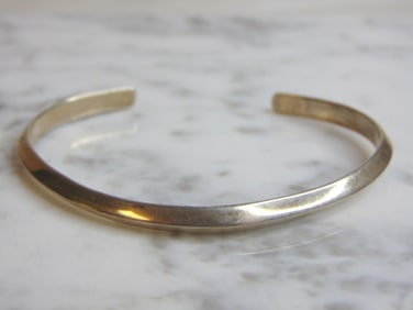 Womens Vintage Estate Sterling Silver Cuff Bracelet