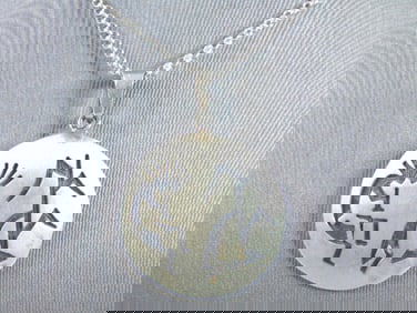 Sterling Silver Necklace W/ Southwestern Kokopelli Pend