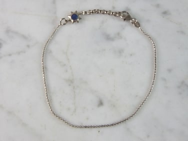 Womens Vintage Estate Sterling Silver Star Bracelet