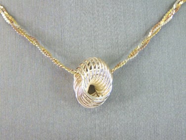 Womens Vintage Estate Modernist Pendant W/ Necklace
