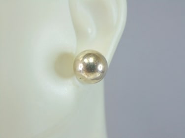 Womens Vintage Estate Sterling Silver Stud Earrings