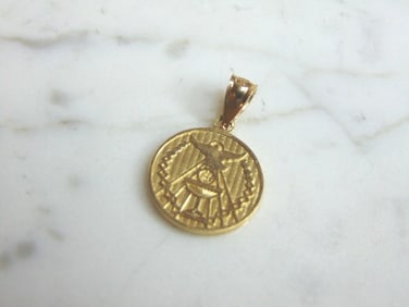 14K Yellow Gold Religious JHS Pendant