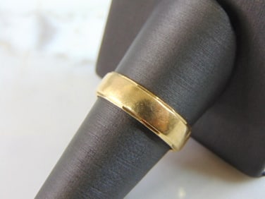 Mens Vintage Estate 14K Yellow Gold Band Wedding Ring