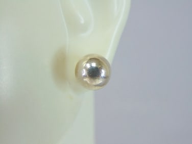 Womens Vintage Estate Sterling Silver Stud Earrings