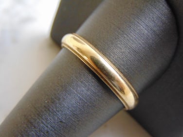 Mens Vintage Estate 14k Yellow Gold Wedding Band Ring